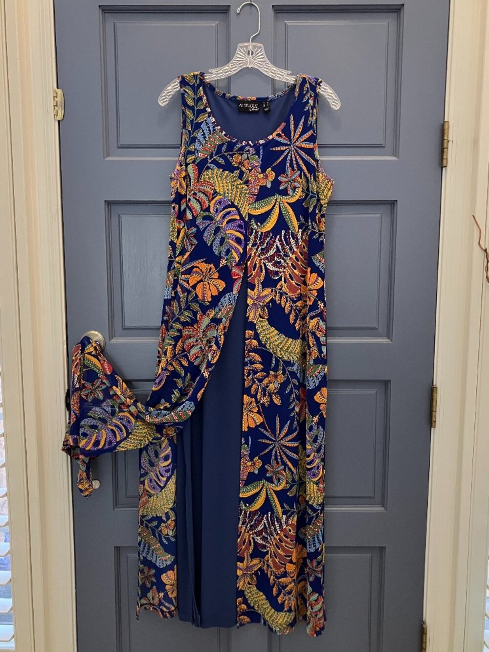 Vibrant Print Knit Maxi